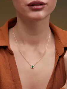 MINUTIAE Brass Rose Gold-Plated Handcrafted Necklace