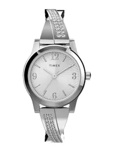Timex Women Brass Dial & Stainless Steel Bracelet Style Straps Analogue Watch TW2V69600