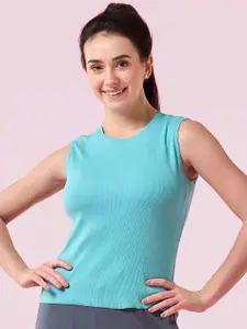 Enamor Slim Fit Crop Top With In-Built Shelf Bra With Comfort & Support Lounge T-Shirt