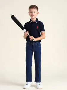 U.S. Polo Assn. Kids Boys Relaxed Fit Light Fade Stretchable Jeans