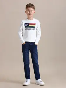 U.S. Polo Assn. Kids Boys Slim Fit Light Fade Stretchable Jeans