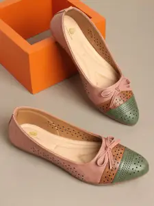 sneakers villa Women Embellished Mojaris with Bows Flats