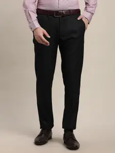 Turtle Men Checked Classic Slim Fit Trousers
