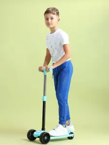 U.S. Polo Assn. Kids Boys Brand Logo Printed Pure Cotton Joggers