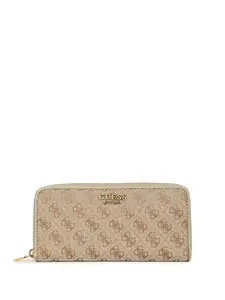 GUESS Women Geometric Printed Zip Around Wallet