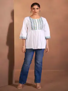 Anouk Women Ethnic Motifs Embroidered Summer Sheers Kurta