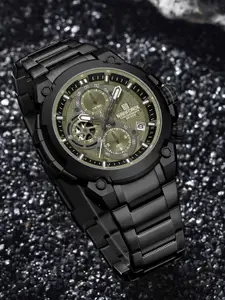 Naviforce Men Dial & Stainless Steel Straps Analogue Chronograph Watch NF8071_B GN B