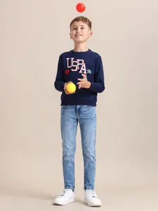 U.S. Polo Assn. Kids Boys Slim Fit Heavy Fade Stretchable Jeans