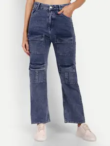 Next One Women Smart Straight Fit High-Rise Stretchable Jeans