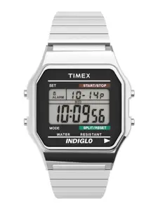 Timex Men Brass Dial & Stainless Steel Bracelet Style Straps Digital Watch T78587