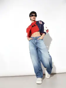 ONLY Women High-Rise Heavy Fade Stretchable Jeans