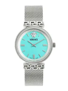 Versace Women Brass Dial & Stainless Steel Bracelet Style Straps Analogue Watch VETCA0324