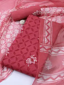 Meena Bazaar Printed Art Silk Unstitched Dress Material