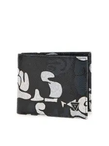 GUESS Men Printed Leather Two Fold Wallet