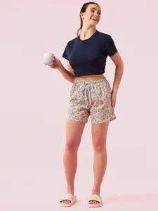 Enamor Women Printed Lounge Shorts