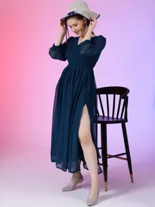 Raiyani Fashion Georgette Fit & Flare Maxi Dress