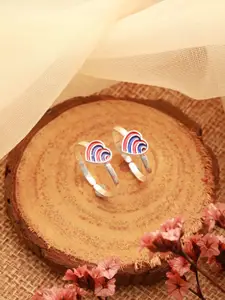 SARAF SILVERETZ Silver-Plated Toe Rings