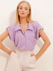 Trend Alacati stili Women Micro Checks Opaque Checked Casual Shirt