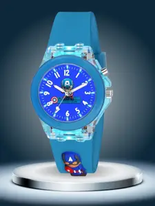 ON TIME OCTUS Boys Printed Dial & Straps Analogue Watch KD-025 BLUE CAPTAIN