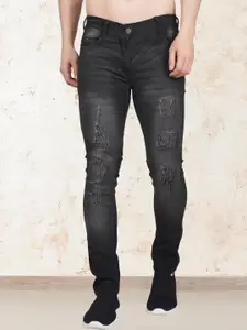 LINARIA Men Classic Slim Fit Mildly Distressed Light Fade Jeans