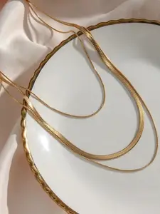 SUBHAGALANKAR Gold-Plated Layered Necklace