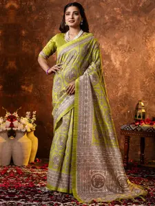 Saree mall Ethnic Motifs Silk Cotton Tussar Sarees