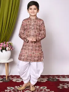 BAESD Boys Embroidered Regular Sequinned Kurta with Patiala
