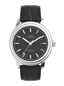 Timex Men Dial & Leather Textured Straps Analogue Motion Powered Watch TW2Y23000UJ