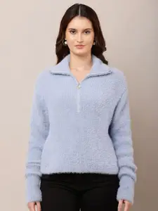 NoBarr Women Pullover with Fuzzy Detail