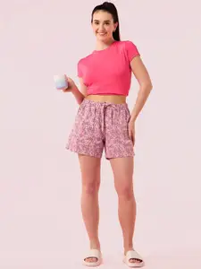 Enamor Women Printed Lounge Shorts