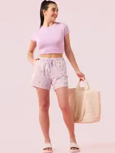 Enamor Women Printed Lounge Shorts