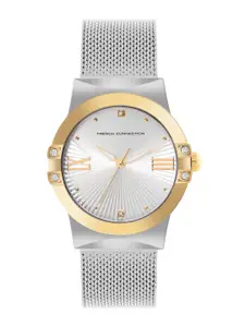 French Connection Women Dial & Stainless Steel Bracelet Style Straps Analogue Watch FCU1SM