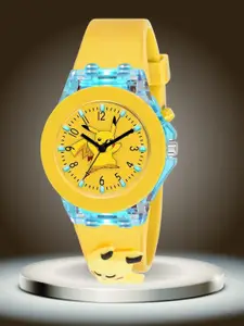 ON TIME OCTUS Boys Printed Dial & Straps Analogue Watch KD-023 YELLO
