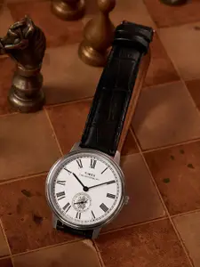 Timex Men Dial & Leather Textured Straps Analogue Watch TW2Y23100UJ