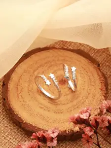 SARAF SILVERETZ Silver-Plated Toe Rings