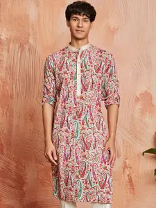 VASTRAMAY Men Printed Crepe Kurta
