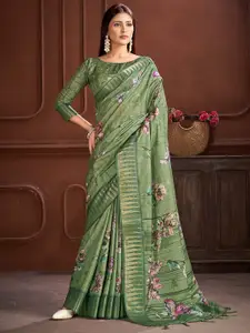 Saree mall Floral Zari Silk Blend Sungudi Sarees