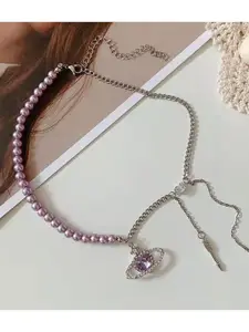 SUBHAGALANKAR Silver-Plated Necklace