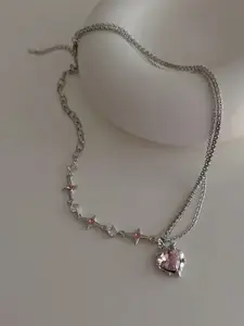SUBHAGALANKAR Silver-Plated Necklace