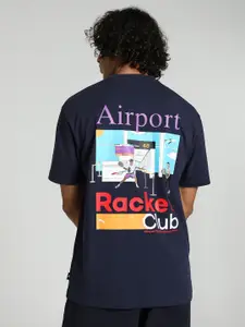 Puma Graphics Printed Pure Cotton Relaxed Fit Short Sleeve T-Shirt