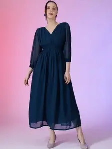 Raiyani Fashion Georgette Fit & Flare Maxi Dress