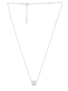 MINUTIAE Brass Silver-Plated Necklace