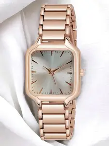 SWADESI STUFF Women Dial & Bracelet Style Straps Analogue Watch SDS 156 ROSEGOLD 99