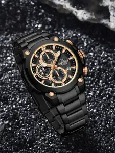 Naviforce Men Embellished Dial & Stainless Steel Straps Analogue Chronograph Watch NF8071_B RG B