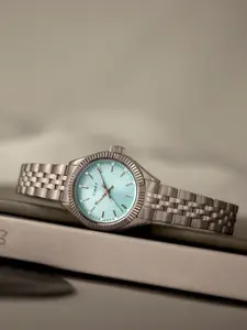 Timex Women Brass Dial & Stainless Steel Straps Analogue Watch TW2W90700UJ