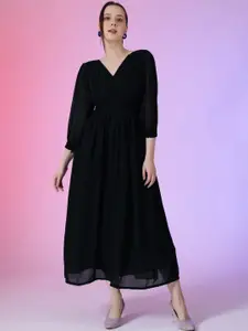 Raiyani Fashion Georgette Fit & Flare Maxi Dress