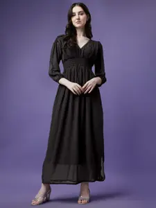 Raiyani Fashion Applique Georgette Fit & Flare Maxi Dress