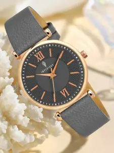 Imperious- The Royal Way Women Embellished Dial & Leather Straps Analogue Watch