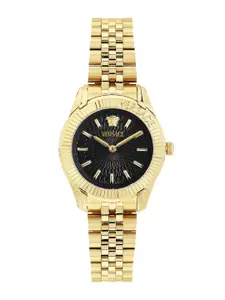 Versace Women Embellished Dial & Stainless Steel Bracelet Style Straps Analogue Watch VE9CA0424