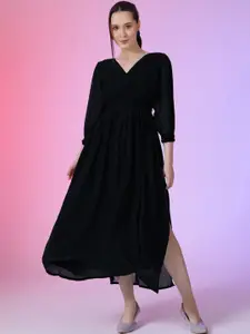 Raiyani Fashion Georgette Fit & Flare Maxi Dress